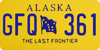 AK license plate GFQ361