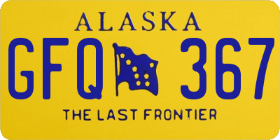 AK license plate GFQ367