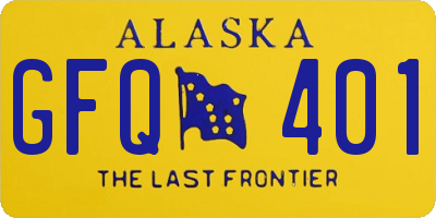 AK license plate GFQ401