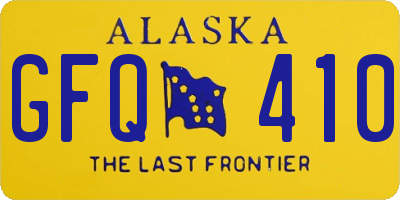 AK license plate GFQ410