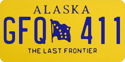 AK license plate GFQ411