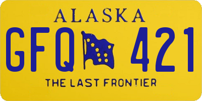 AK license plate GFQ421