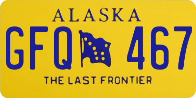 AK license plate GFQ467
