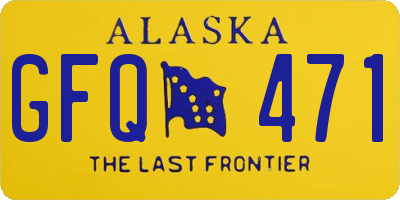 AK license plate GFQ471