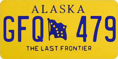 AK license plate GFQ479