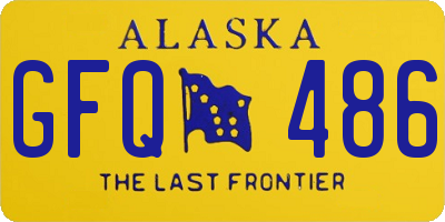 AK license plate GFQ486