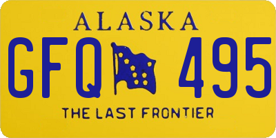 AK license plate GFQ495