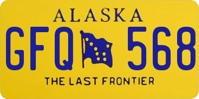 AK license plate GFQ568