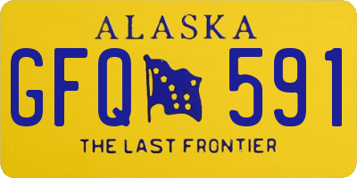 AK license plate GFQ591