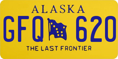 AK license plate GFQ620