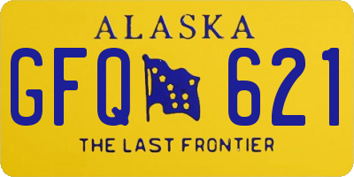 AK license plate GFQ621