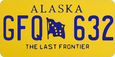 AK license plate GFQ632