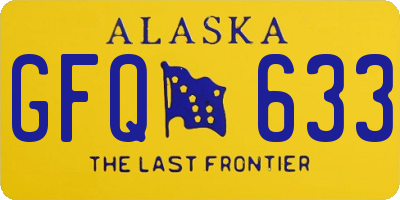 AK license plate GFQ633