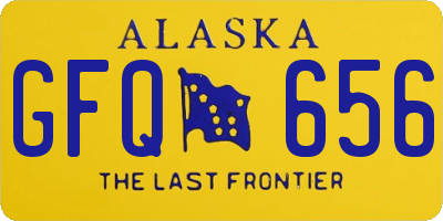 AK license plate GFQ656
