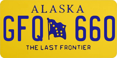AK license plate GFQ660