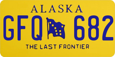 AK license plate GFQ682