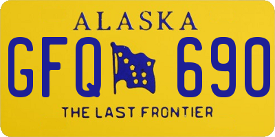 AK license plate GFQ690