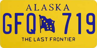 AK license plate GFQ719