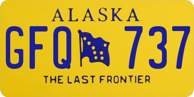 AK license plate GFQ737