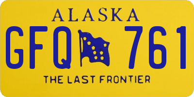 AK license plate GFQ761