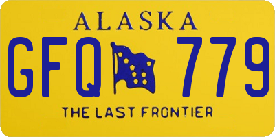 AK license plate GFQ779