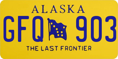 AK license plate GFQ903