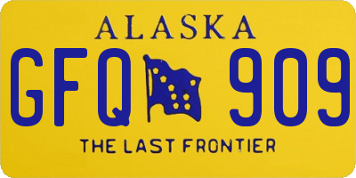 AK license plate GFQ909