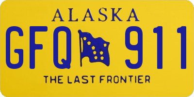 AK license plate GFQ911