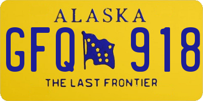 AK license plate GFQ918
