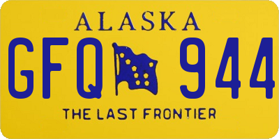 AK license plate GFQ944
