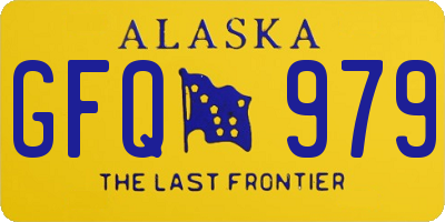 AK license plate GFQ979