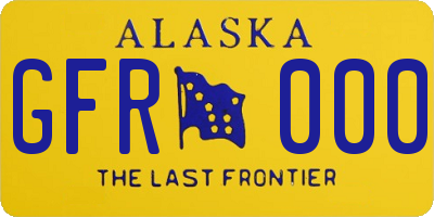 AK license plate GFR000