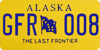 AK license plate GFR008