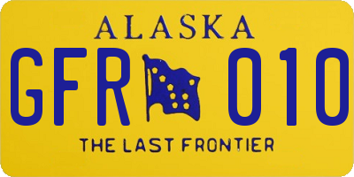 AK license plate GFR010