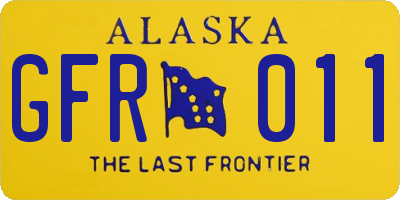 AK license plate GFR011