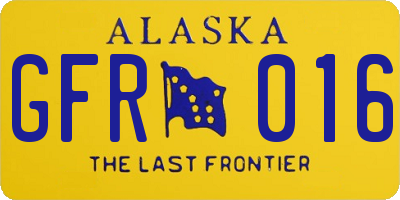 AK license plate GFR016