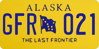 AK license plate GFR021