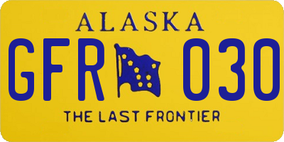 AK license plate GFR030