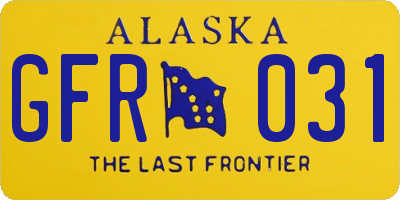 AK license plate GFR031