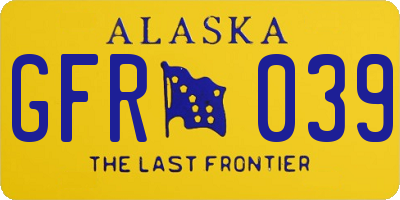 AK license plate GFR039