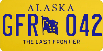 AK license plate GFR042