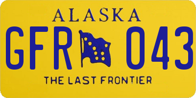 AK license plate GFR043