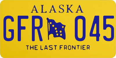 AK license plate GFR045