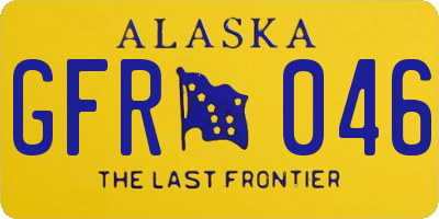 AK license plate GFR046