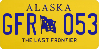 AK license plate GFR053