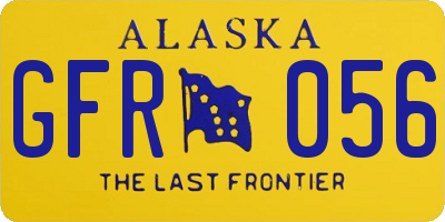 AK license plate GFR056