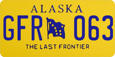 AK license plate GFR063