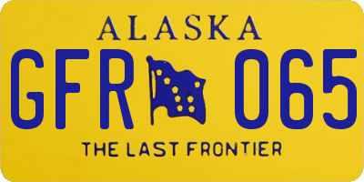 AK license plate GFR065