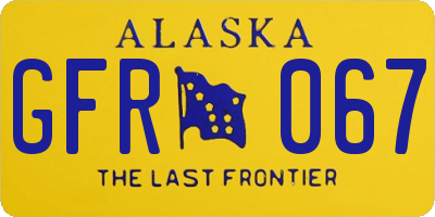 AK license plate GFR067