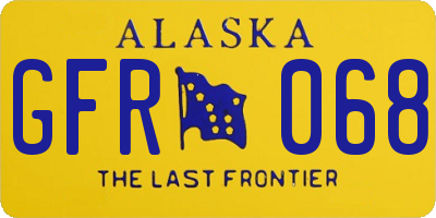 AK license plate GFR068